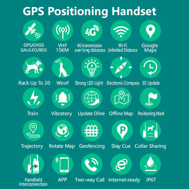 ESEEK GPS Collier GPS / 4G VHF Eseek Étanche pour Chien de Chasse