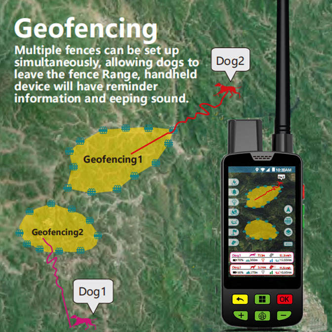 eSEEK Wireless Dog Fence Shock GPS with App: Remote Stim Configuration + Trainer Collaboration Portal - 1 * handheld device + 1 * collar