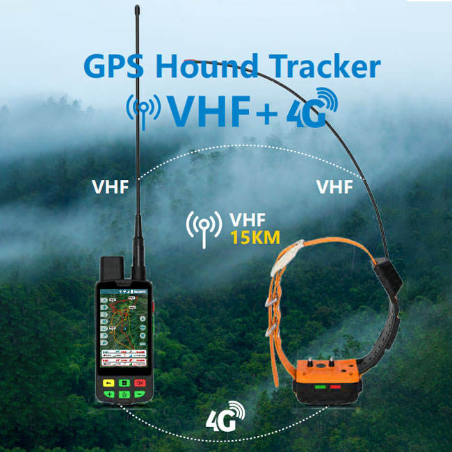 ESEEK GPS Collier GPS / 4G VHF Eseek Étanche pour Chien de Chasse